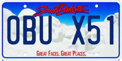 SD license plate 0BUX51