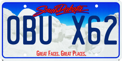 SD license plate 0BUX62