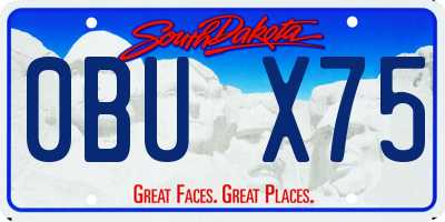 SD license plate 0BUX75
