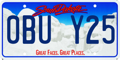 SD license plate 0BUY25