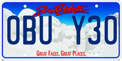 SD license plate 0BUY30