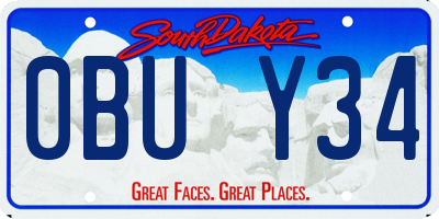 SD license plate 0BUY34