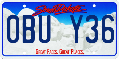 SD license plate 0BUY36