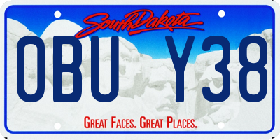 SD license plate 0BUY38
