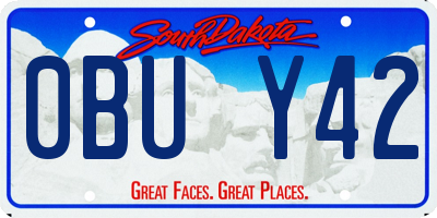 SD license plate 0BUY42