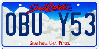 SD license plate 0BUY53