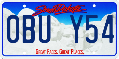 SD license plate 0BUY54