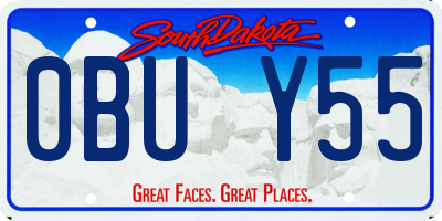 SD license plate 0BUY55