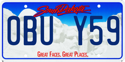 SD license plate 0BUY59