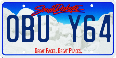 SD license plate 0BUY64