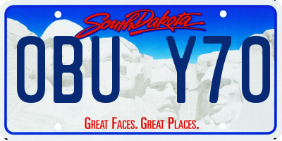 SD license plate 0BUY70