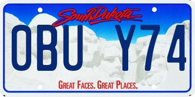SD license plate 0BUY74
