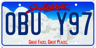 SD license plate 0BUY97