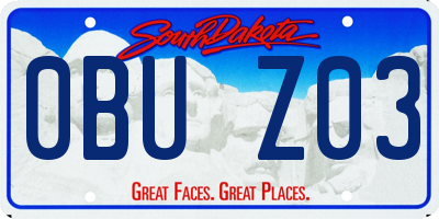 SD license plate 0BUZ03