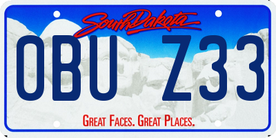 SD license plate 0BUZ33