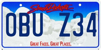 SD license plate 0BUZ34