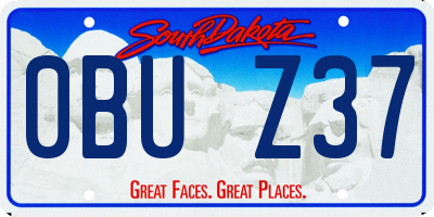 SD license plate 0BUZ37