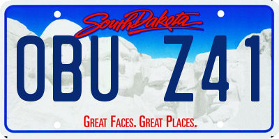 SD license plate 0BUZ41