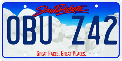 SD license plate 0BUZ42