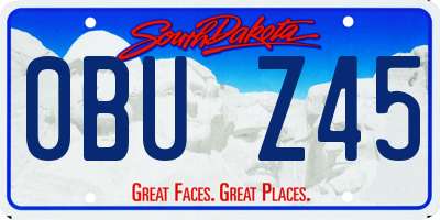 SD license plate 0BUZ45