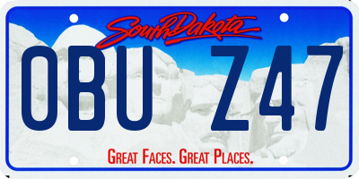 SD license plate 0BUZ47