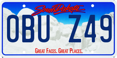 SD license plate 0BUZ49