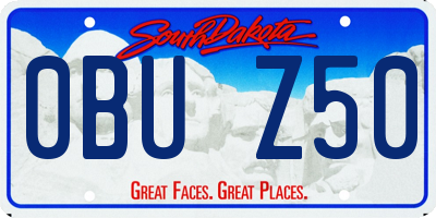 SD license plate 0BUZ50