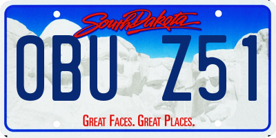 SD license plate 0BUZ51