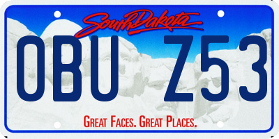 SD license plate 0BUZ53