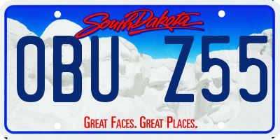 SD license plate 0BUZ55
