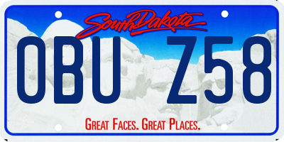 SD license plate 0BUZ58
