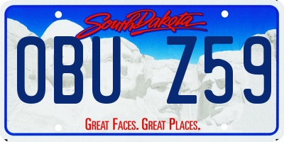 SD license plate 0BUZ59
