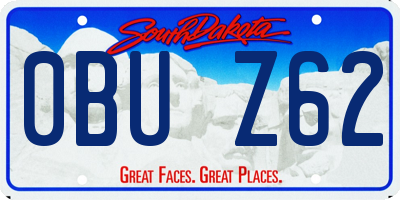 SD license plate 0BUZ62