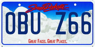 SD license plate 0BUZ66