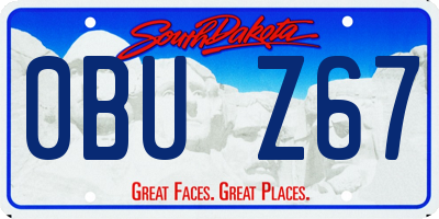 SD license plate 0BUZ67