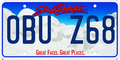SD license plate 0BUZ68