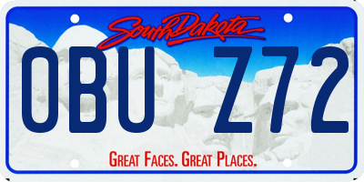 SD license plate 0BUZ72