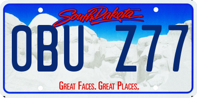 SD license plate 0BUZ77