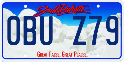 SD license plate 0BUZ79