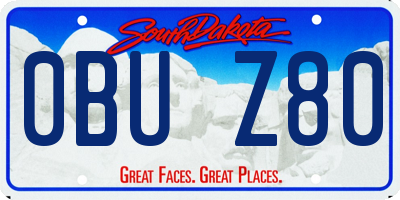 SD license plate 0BUZ80