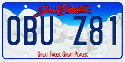 SD license plate 0BUZ81