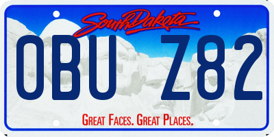 SD license plate 0BUZ82