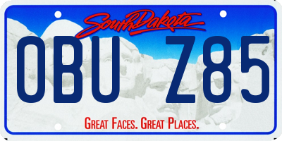 SD license plate 0BUZ85