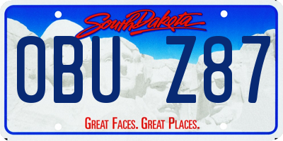 SD license plate 0BUZ87