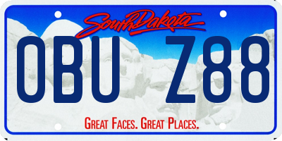 SD license plate 0BUZ88