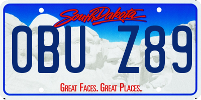 SD license plate 0BUZ89