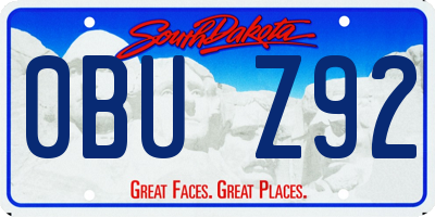SD license plate 0BUZ92