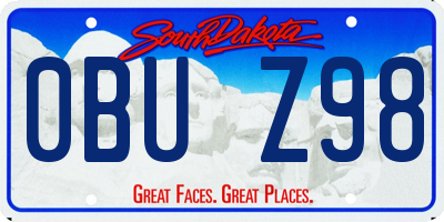 SD license plate 0BUZ98