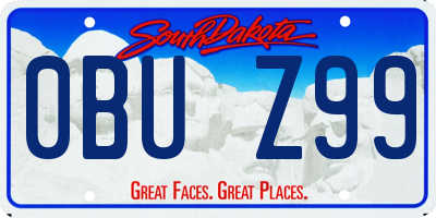 SD license plate 0BUZ99