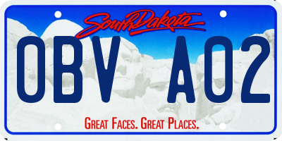 SD license plate 0BVA02